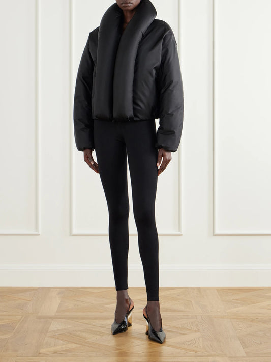 Image of Coats & Jackets. Product name - Padded Shell Bomber Jacket in Black colour by brand - Alaïa