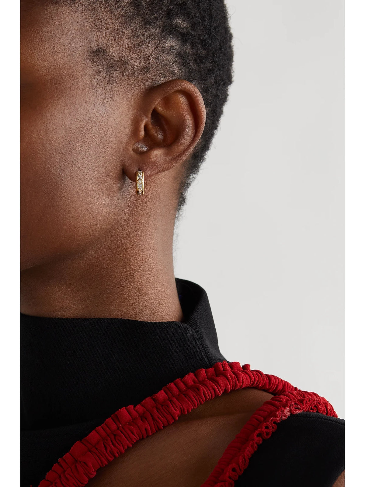 Image of Earrings. Product name - Modern Renaissance 18-karat Gold Diamond Hoop Earrings in Multi colour by brand - David Yurman