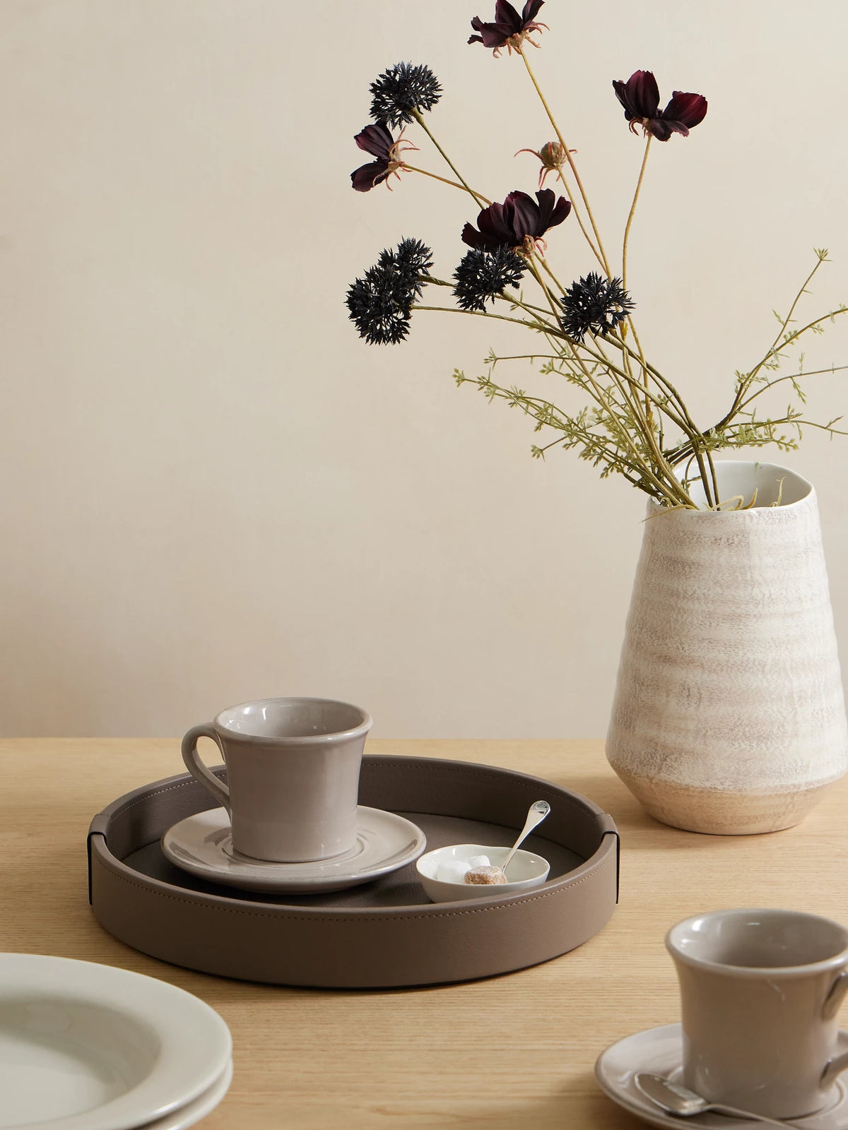 Image of Decor. Product name - Leather Tray in Light brown colour by brand - Brunello Cucinelli