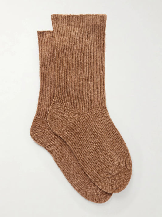 Gabriela Hearst Brio Ribbed Silk Socks