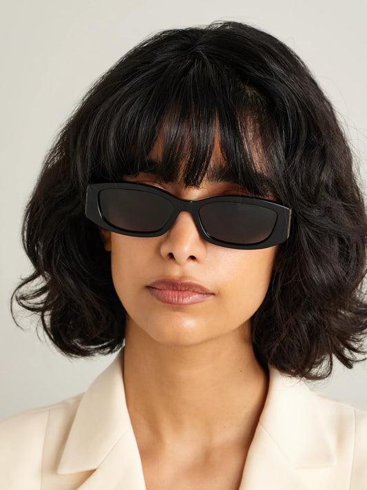 Image of Sunglasses. Product name - Diorgraphique S1i Rectangular-frame Acetate Sunglasses in Black colour by brand - DIOR Eyewear