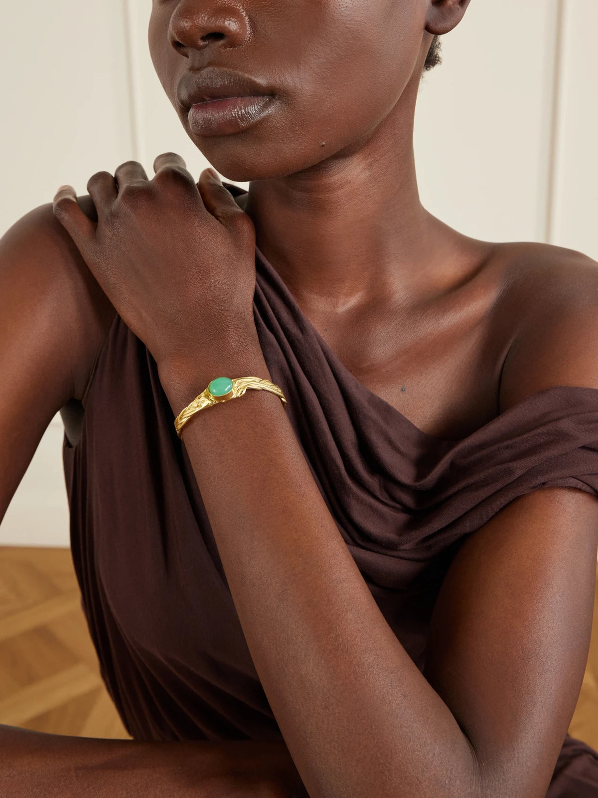 Image of Bracelets. Product name - Delphi Gold Plated Bangle in Multi colour by brand - YSSO