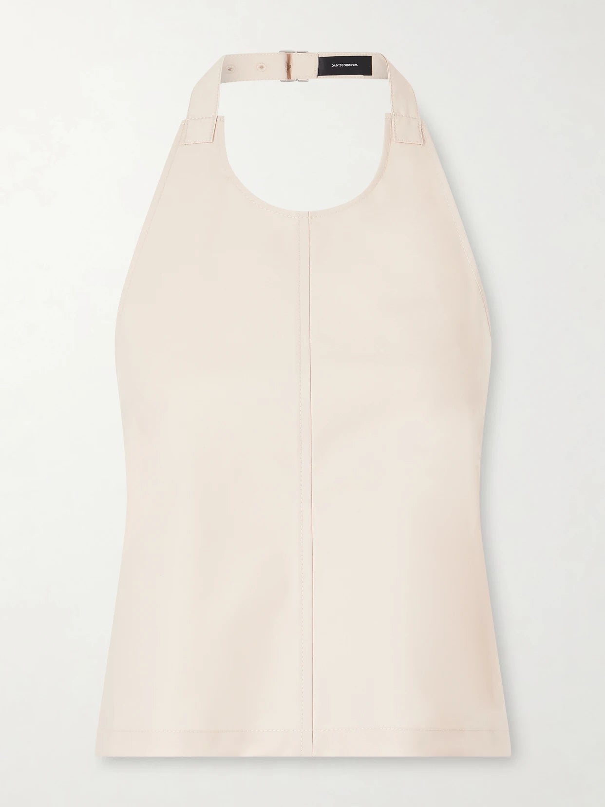 Cotton-blend Halterneck Top