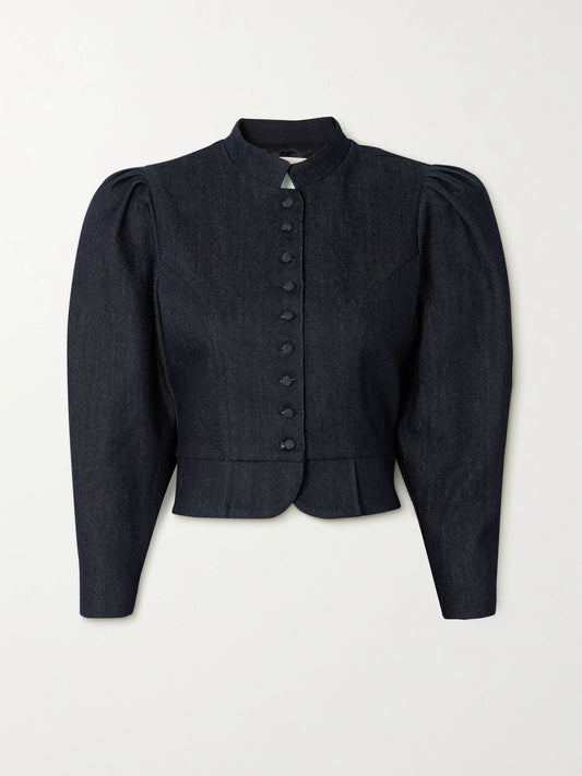 Amoako Denim Peplum Jacket
