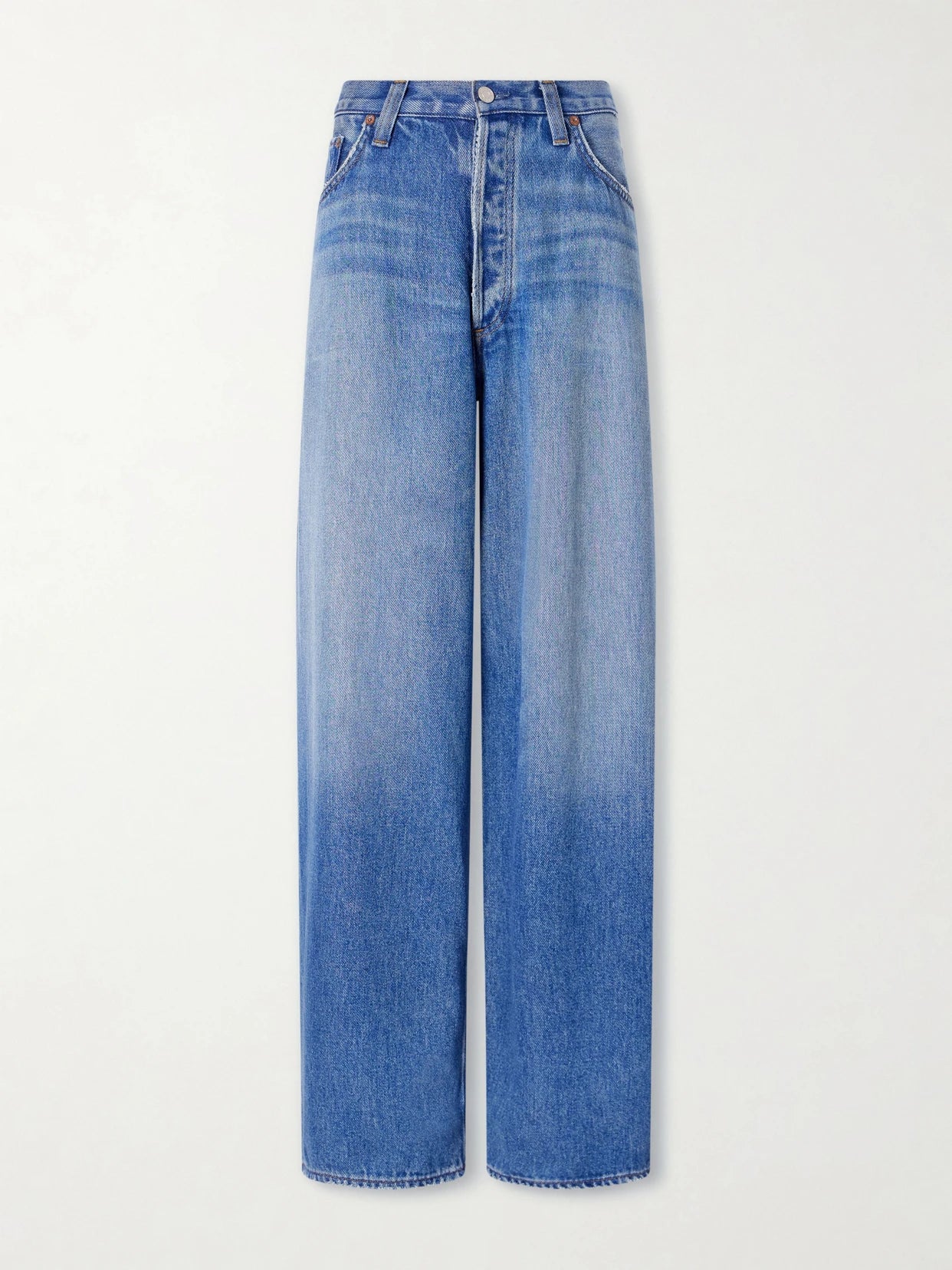 The Rounded Baggy Mid-rise Wide-leg Pants