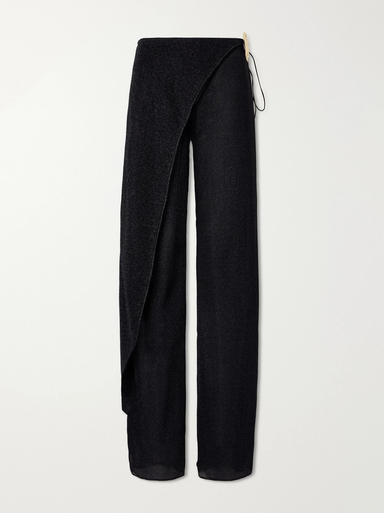 Lumiere Embellished Lurex Wide-leg Pareo Pants