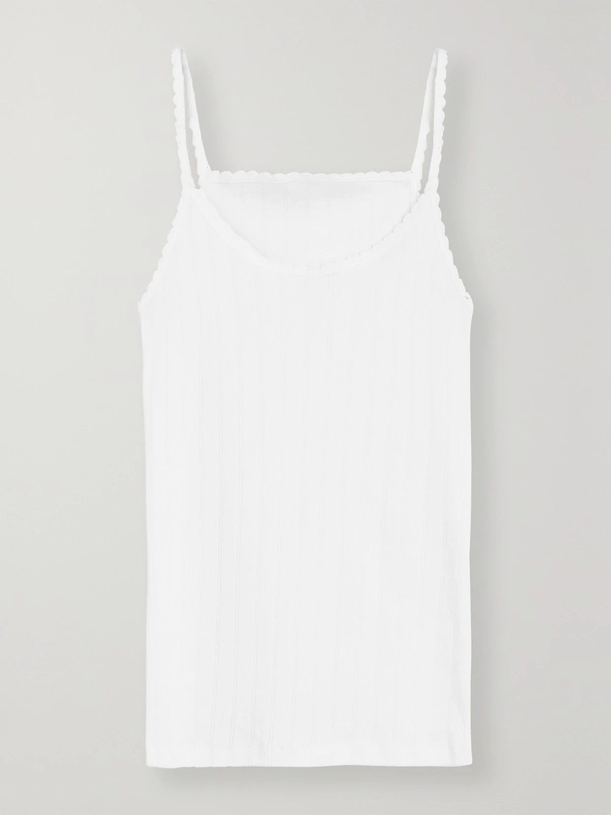 Pointelle-knit Cotton-jersey Tank