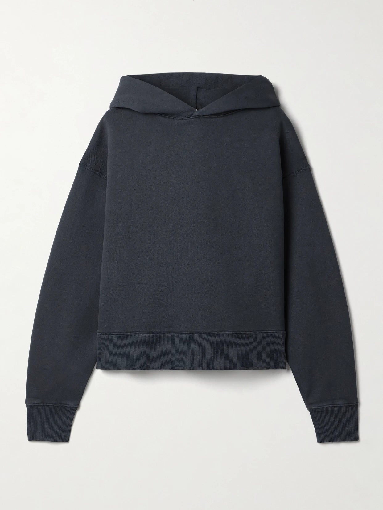 Image of Sleepwear & Loungewear. Product name - Cotton-jersey Hoodie in Black colour by brand - SLVRLAKE