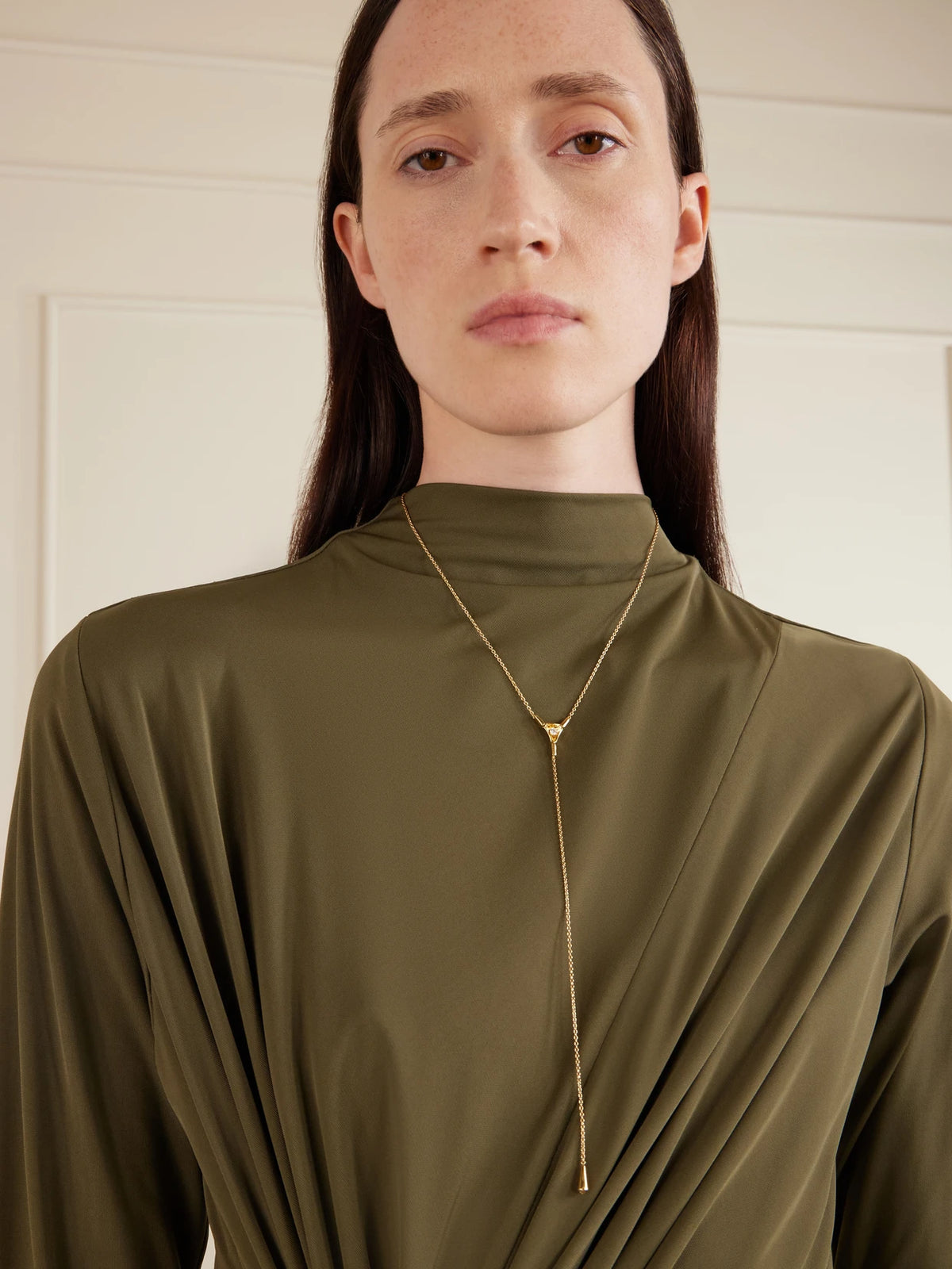 Image of Necklaces. Product name - 18-karat Gold Diamond Necklace in Multi colour by brand - Nikos Koulis