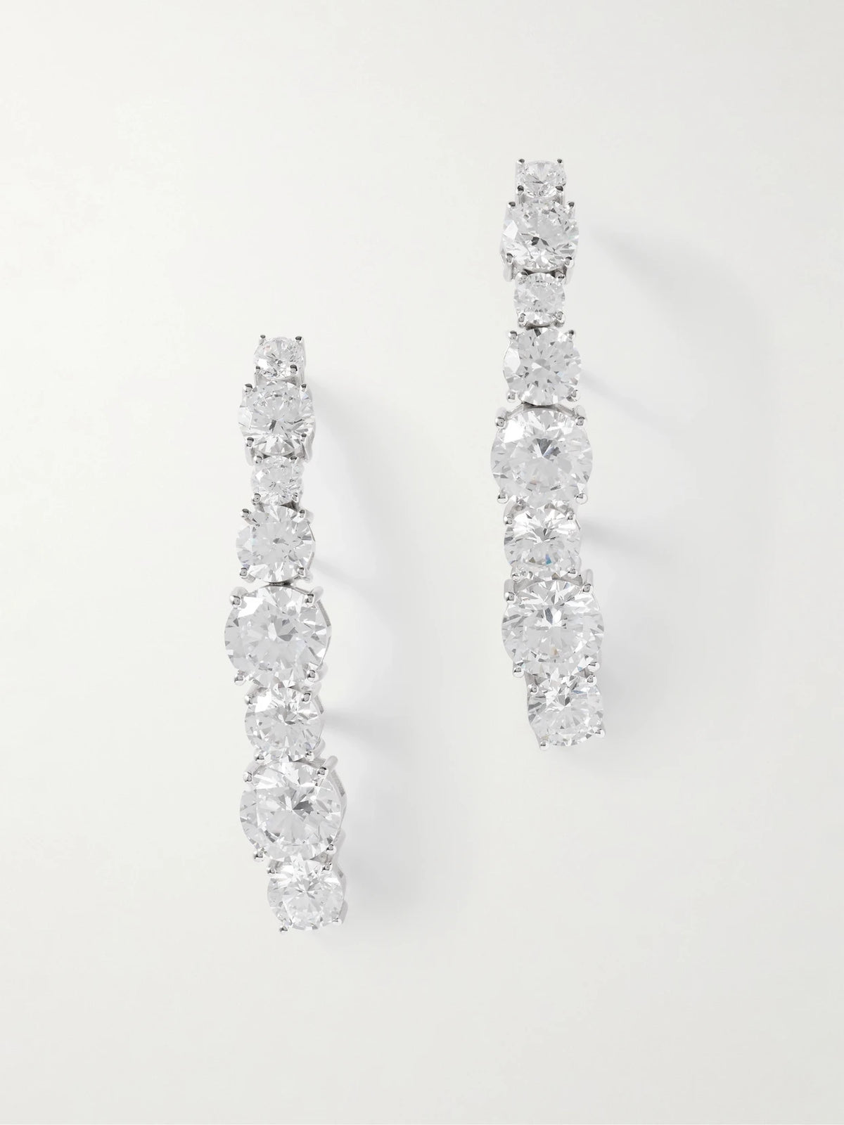 Rhodium-plated Cubic Zirconia Earrings