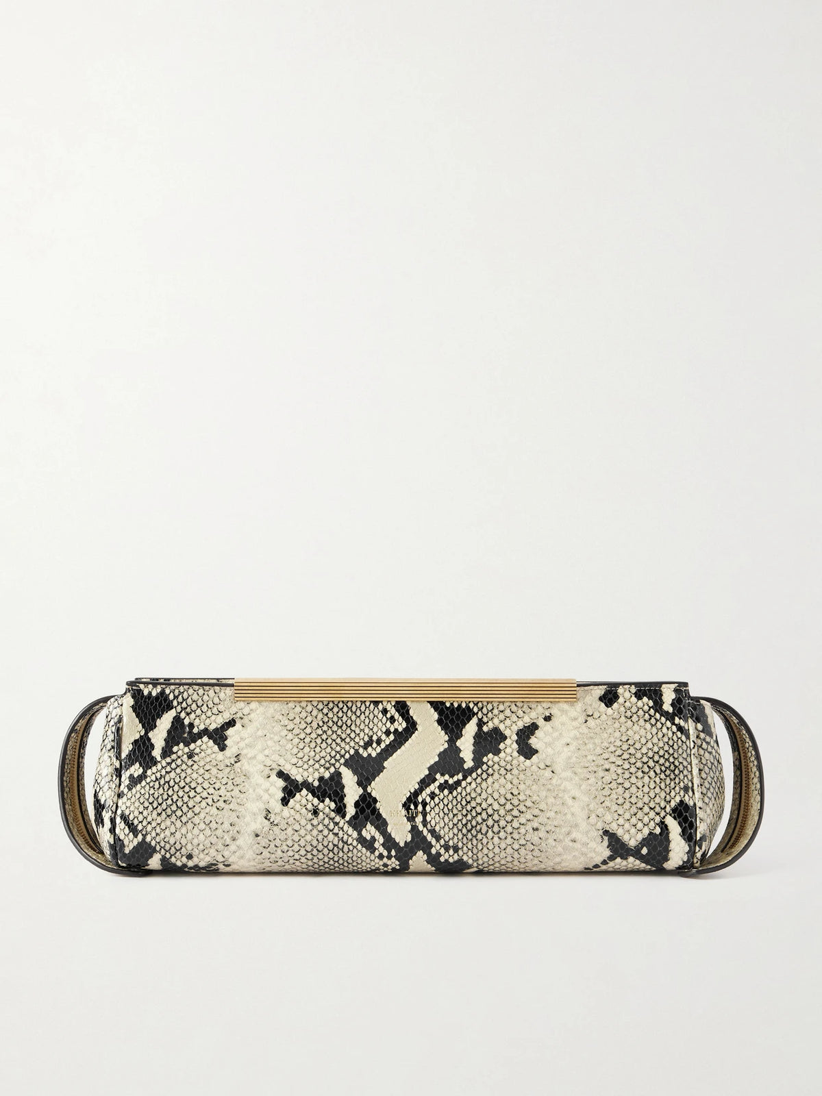 Donna Snake-effect Leather Clutch
