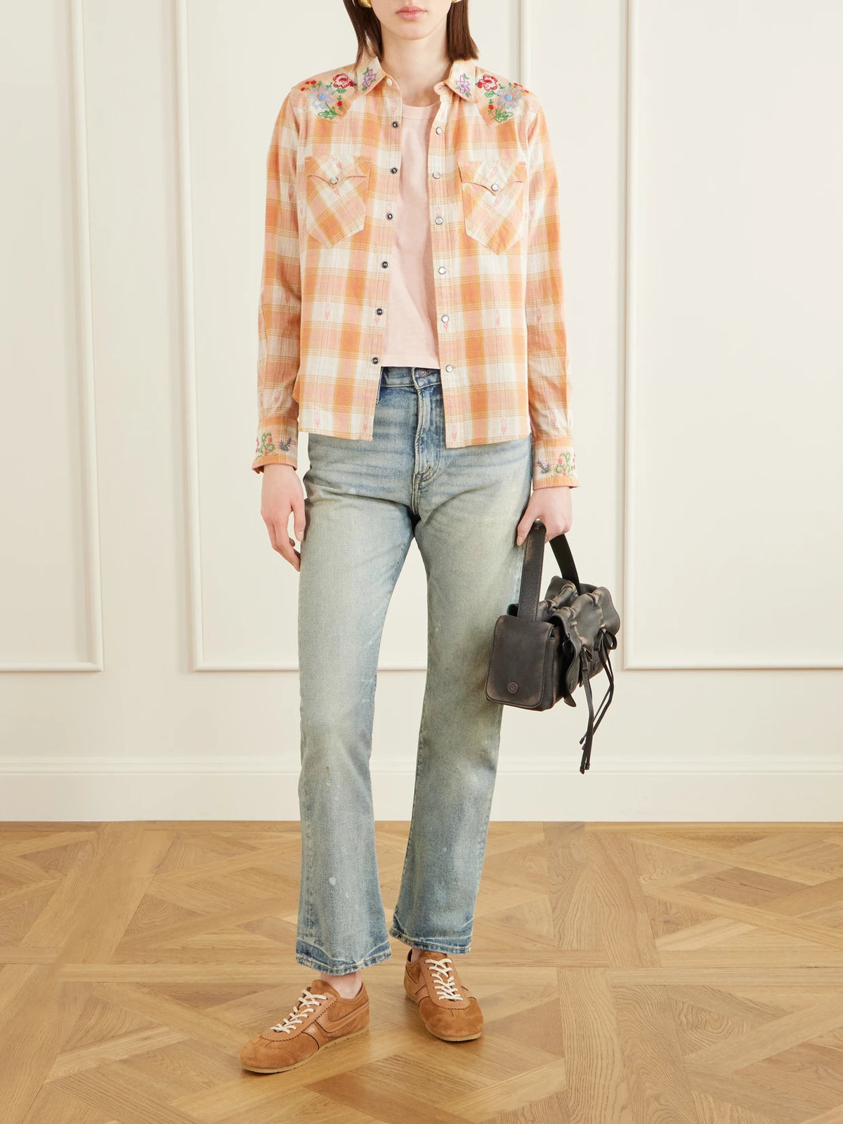 Image of Jeans. Product name - Mid-rise Straight-leg Jeans in Light denim colour by brand - RRL