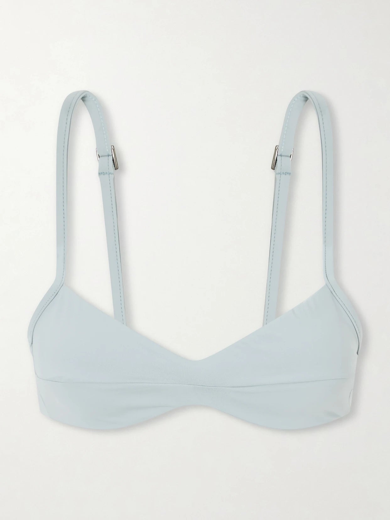 Image of Swimwear. Product name - Monica Stretch-jersey Bikini Top in Blue colour by brand - Haight