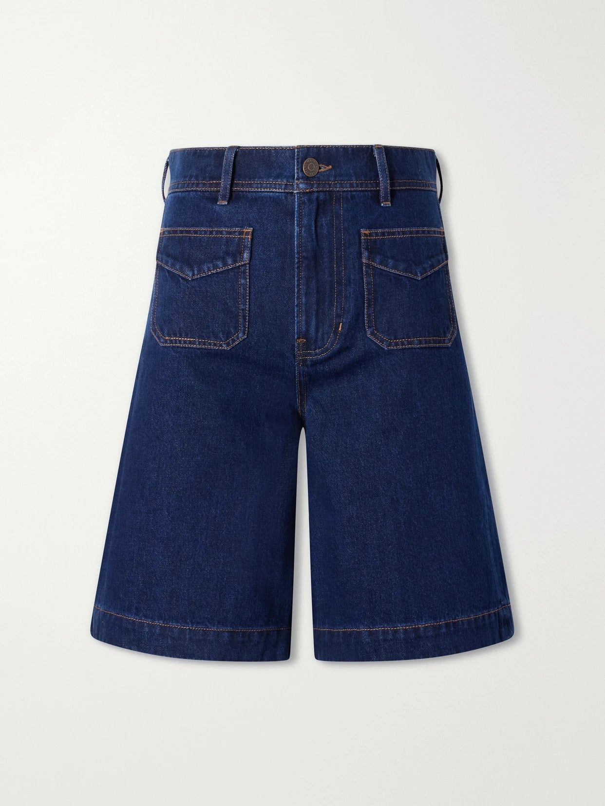 Carter Cotton And Silk-blend Denim Shorts