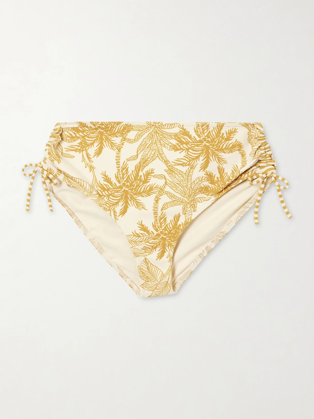 Image of Swimwear. Product name - Voyageuse Printed Bikini Briefs in Yellow colour by brand - Eres