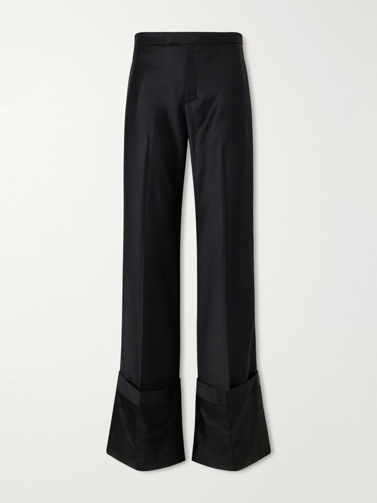 Jean Paul Gaultier Wool-twll Wide-leg Pants