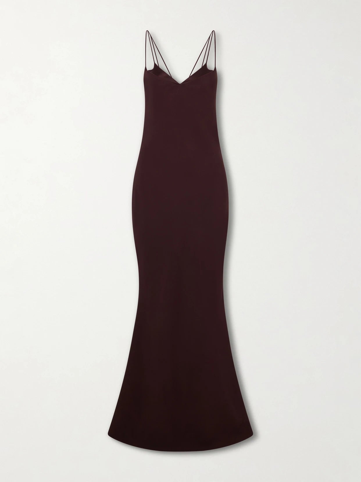 Maroon Enverse Satin Gown