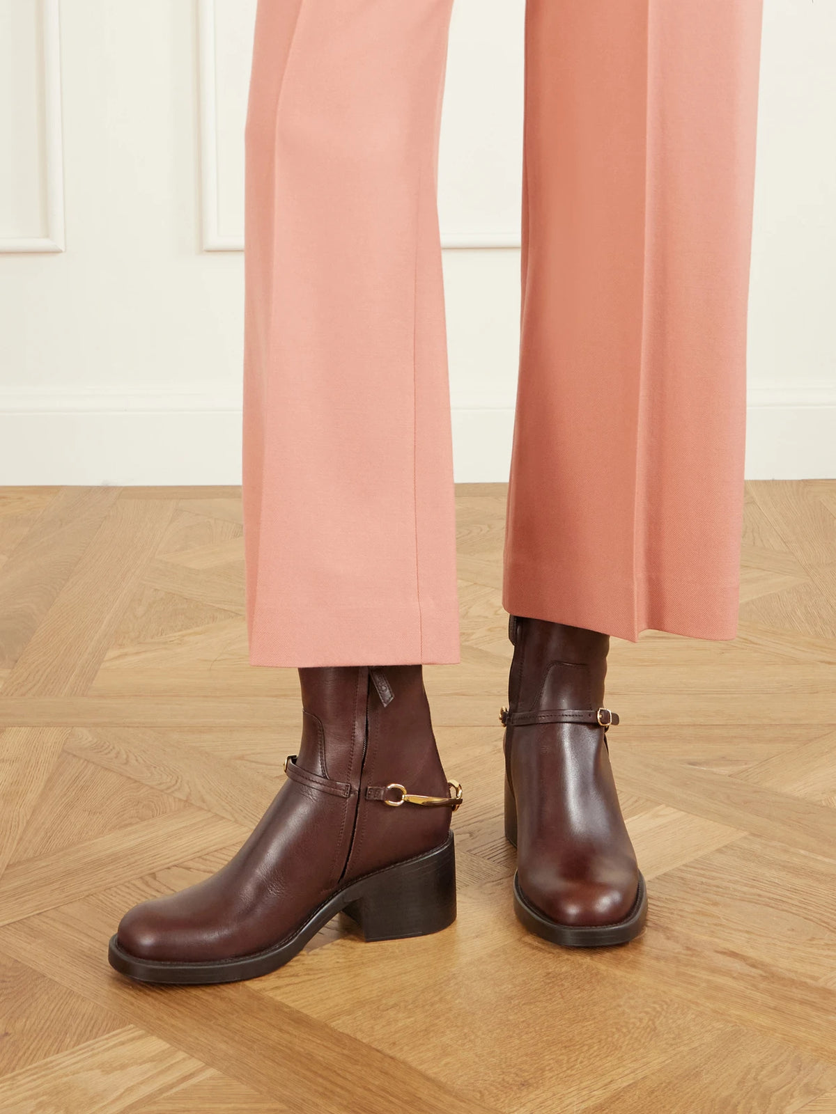 Dakota Embellished Leather Ankle Boots