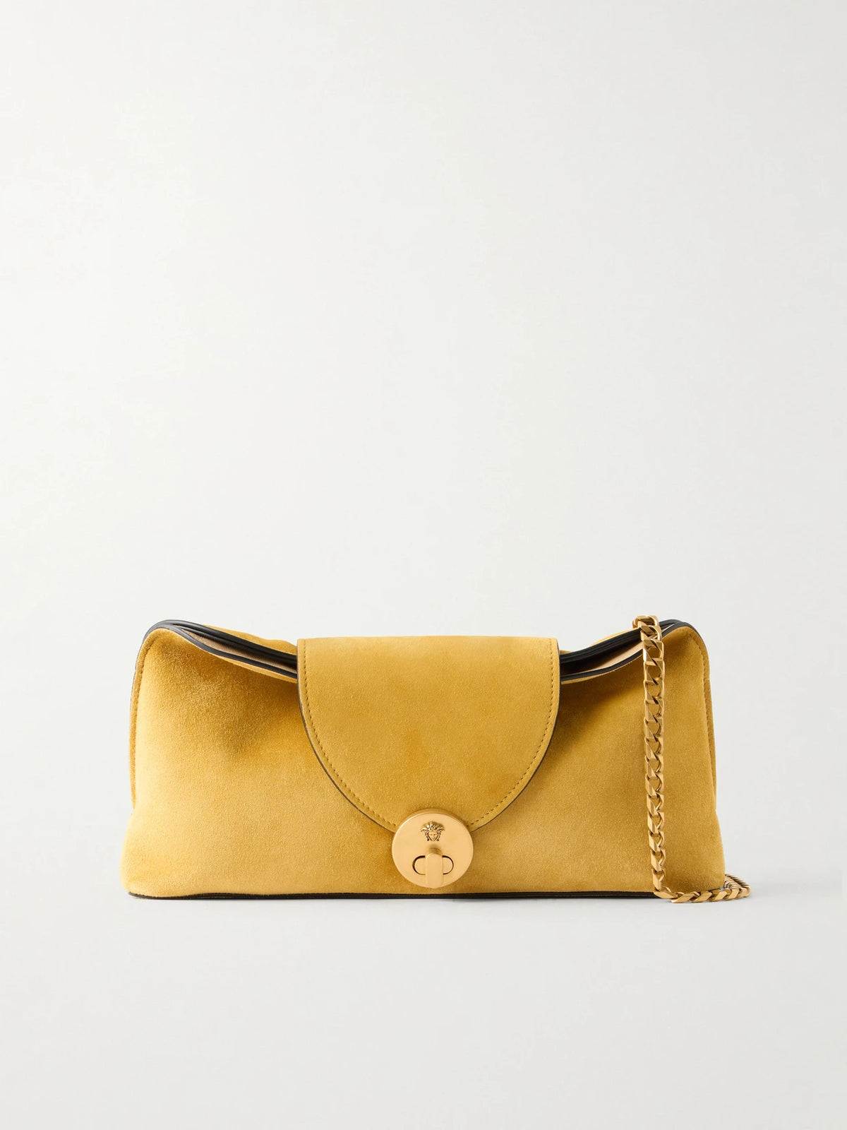 Vivienne Logo-embellished Suede Clutch