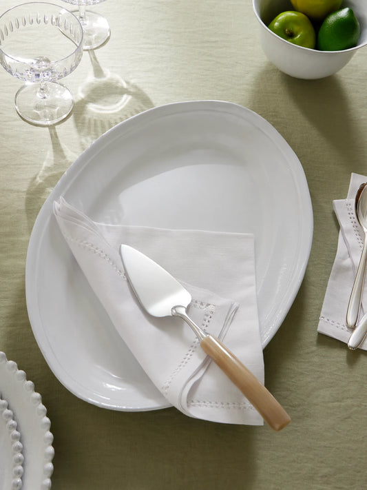 Image of Tableware. Product name - Simple Ceramic Platter in White colour by brand - Astier De Villatte