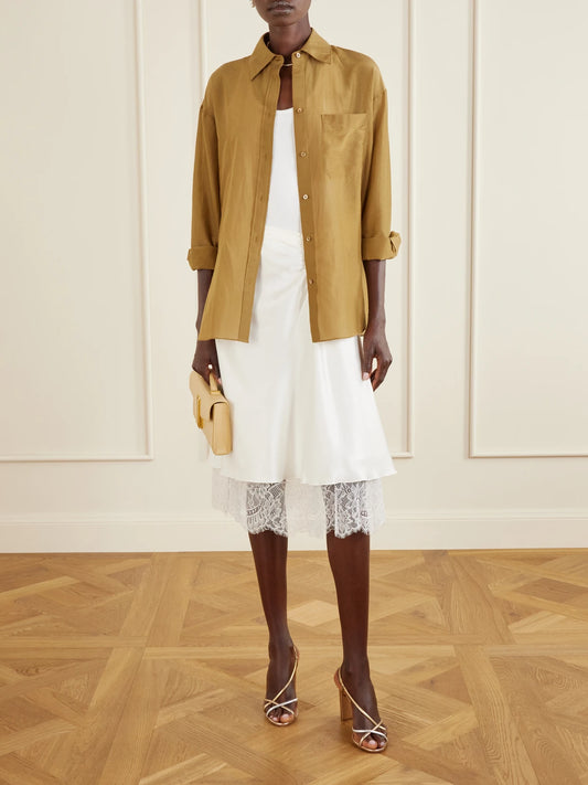 Image of Heels. Product name - Horizon 85 Leather Sandals in Gold colour by brand - Aquazzura