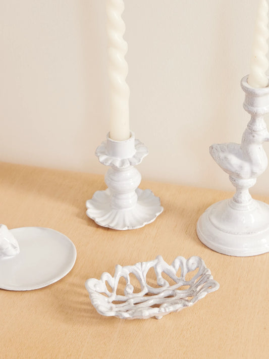 Image of Decor. Product name - Branchu Ceramic Soap Dish in White colour by brand - Astier De Villatte