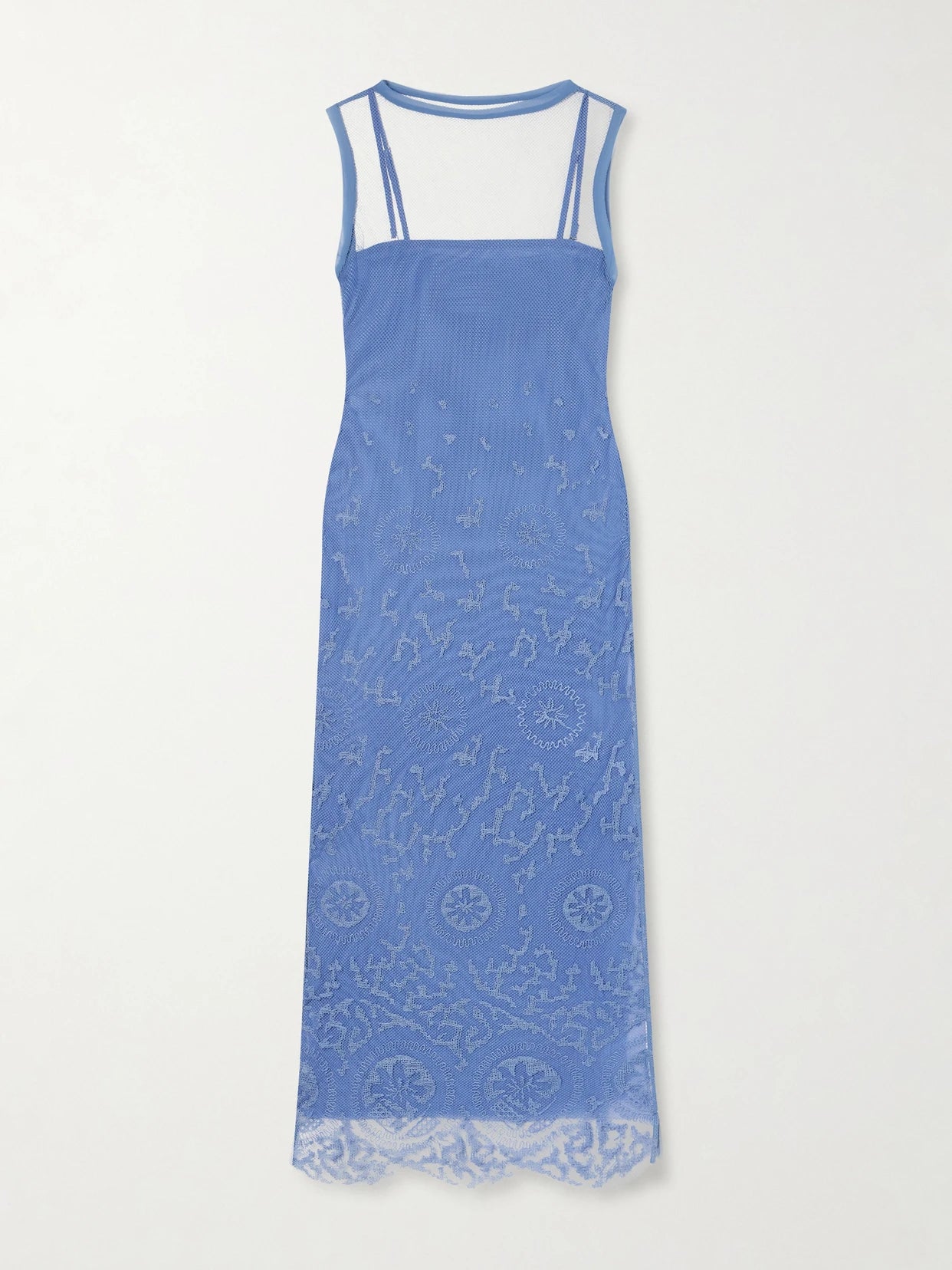 Leif Embroidered Tulle Midi Dress
