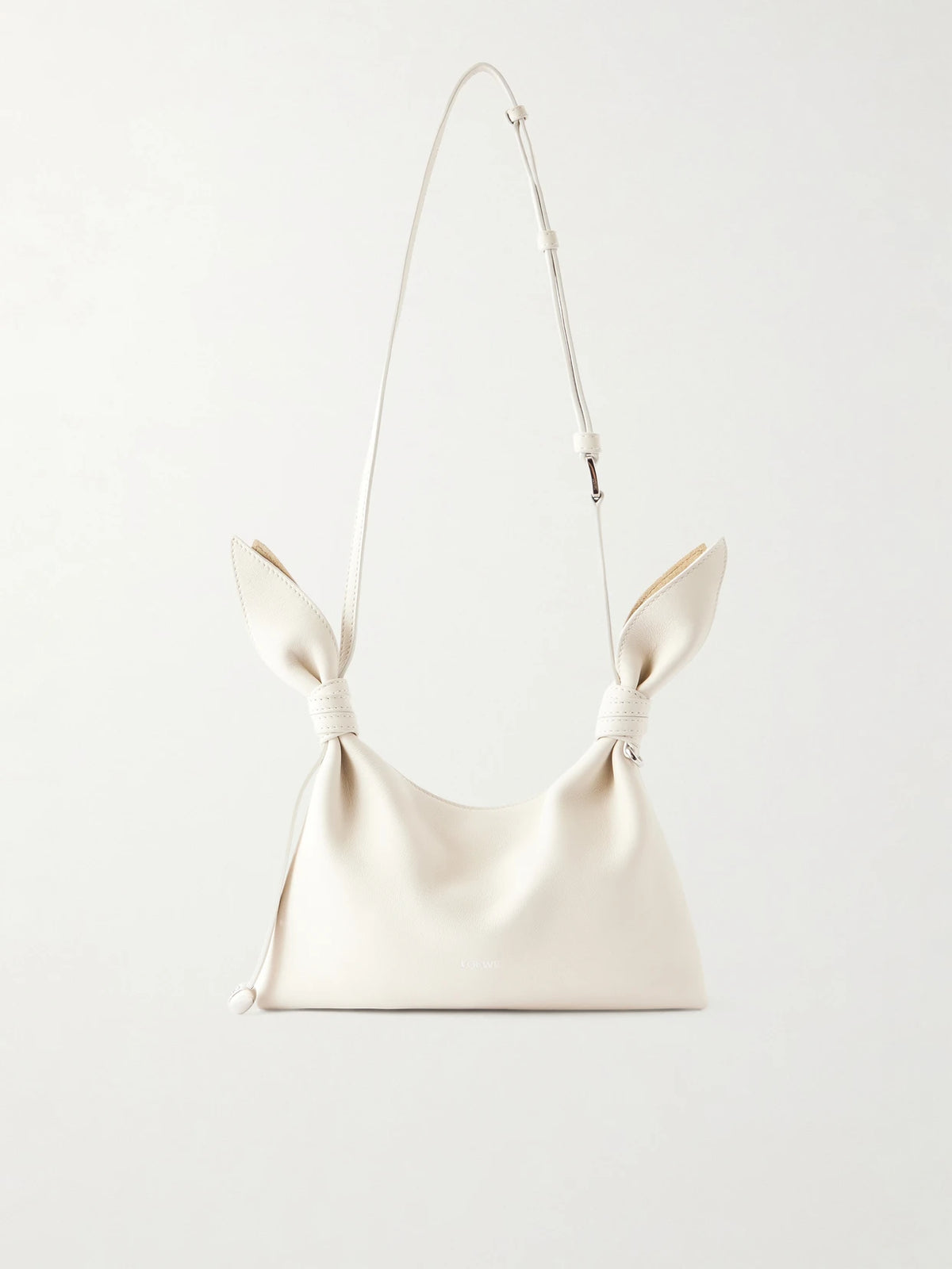 Scarf Mini Knot-detailed Leather Shoulder Bag
