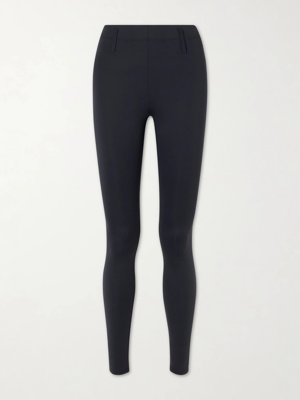 Image of a model wearing Pants. Product name - Stretch-jersey Leggings in Black colour by brand - Maria McManus