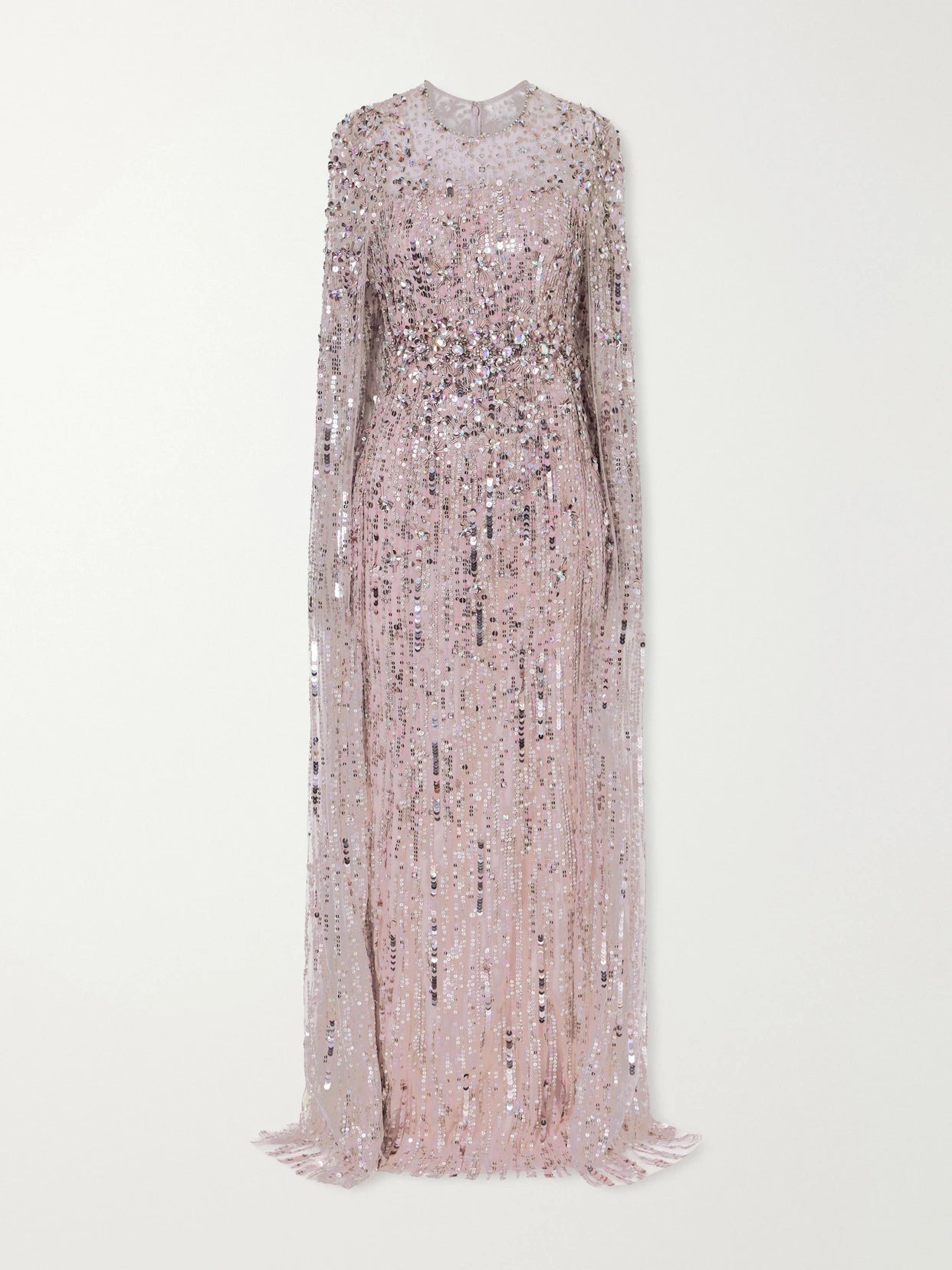 Image of Dresses. Product name - Ruby Sequined Tulle Gown in Lavender colour by brand - Jenny Packham