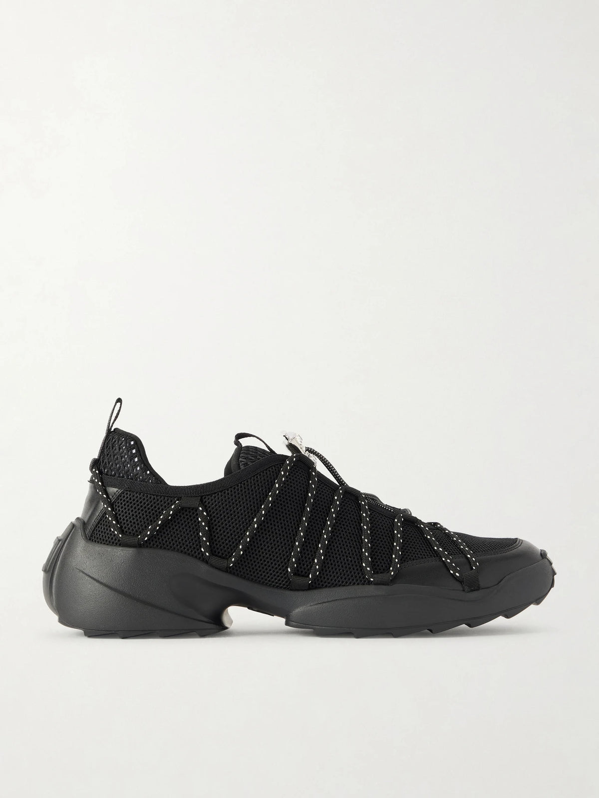 Viv On The Run Embellished Leather-trimmed Mesh Sneakers