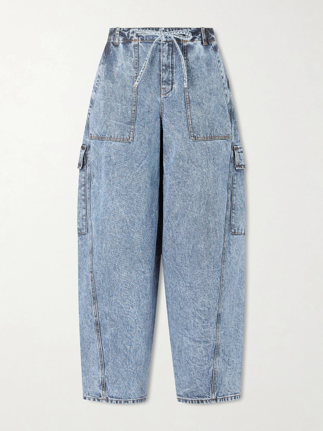 Mid-rise Barrel-leg Jeans