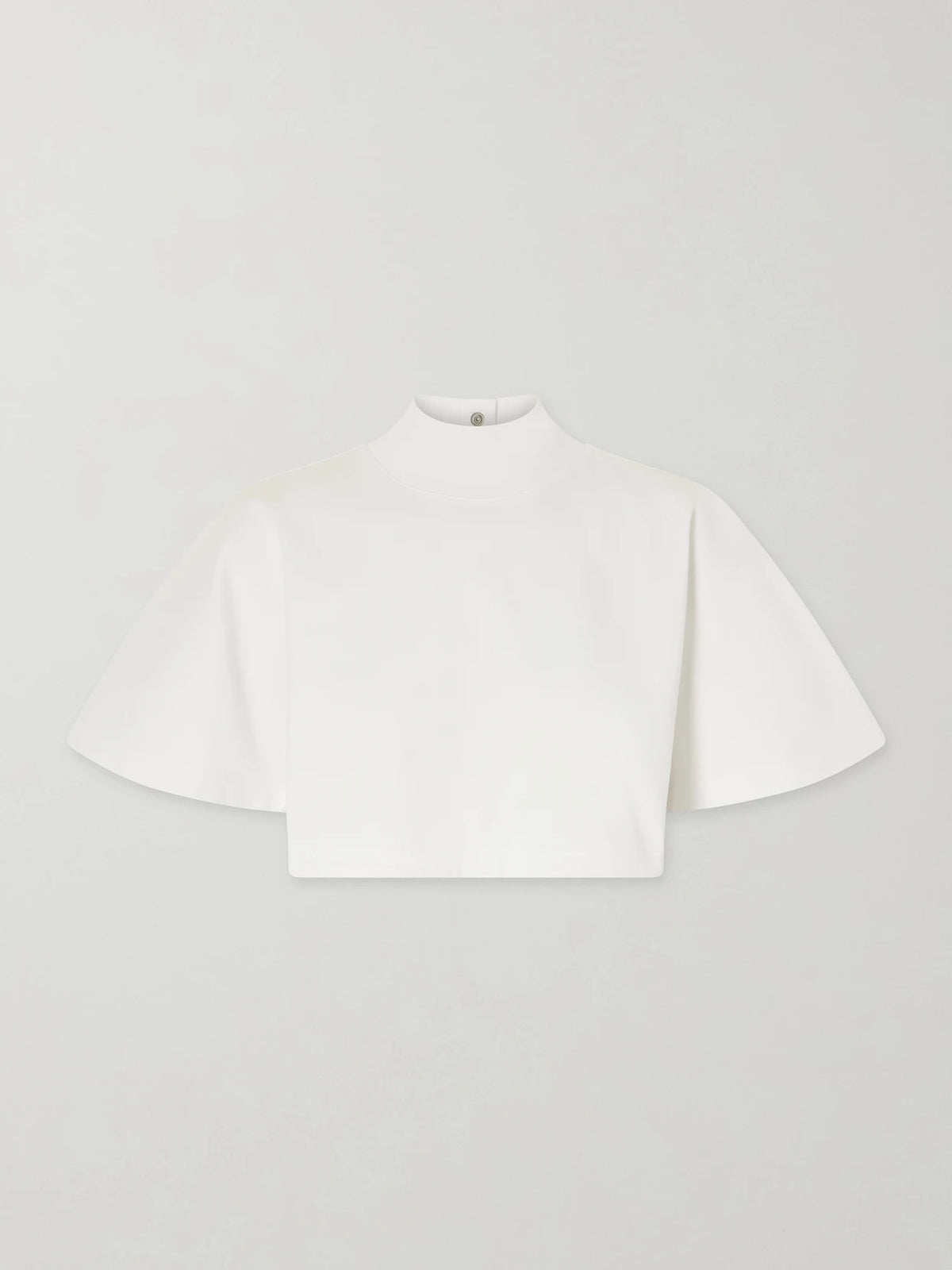 Alaïa Cropped Cotton-jersey Turtleneck T-shirt