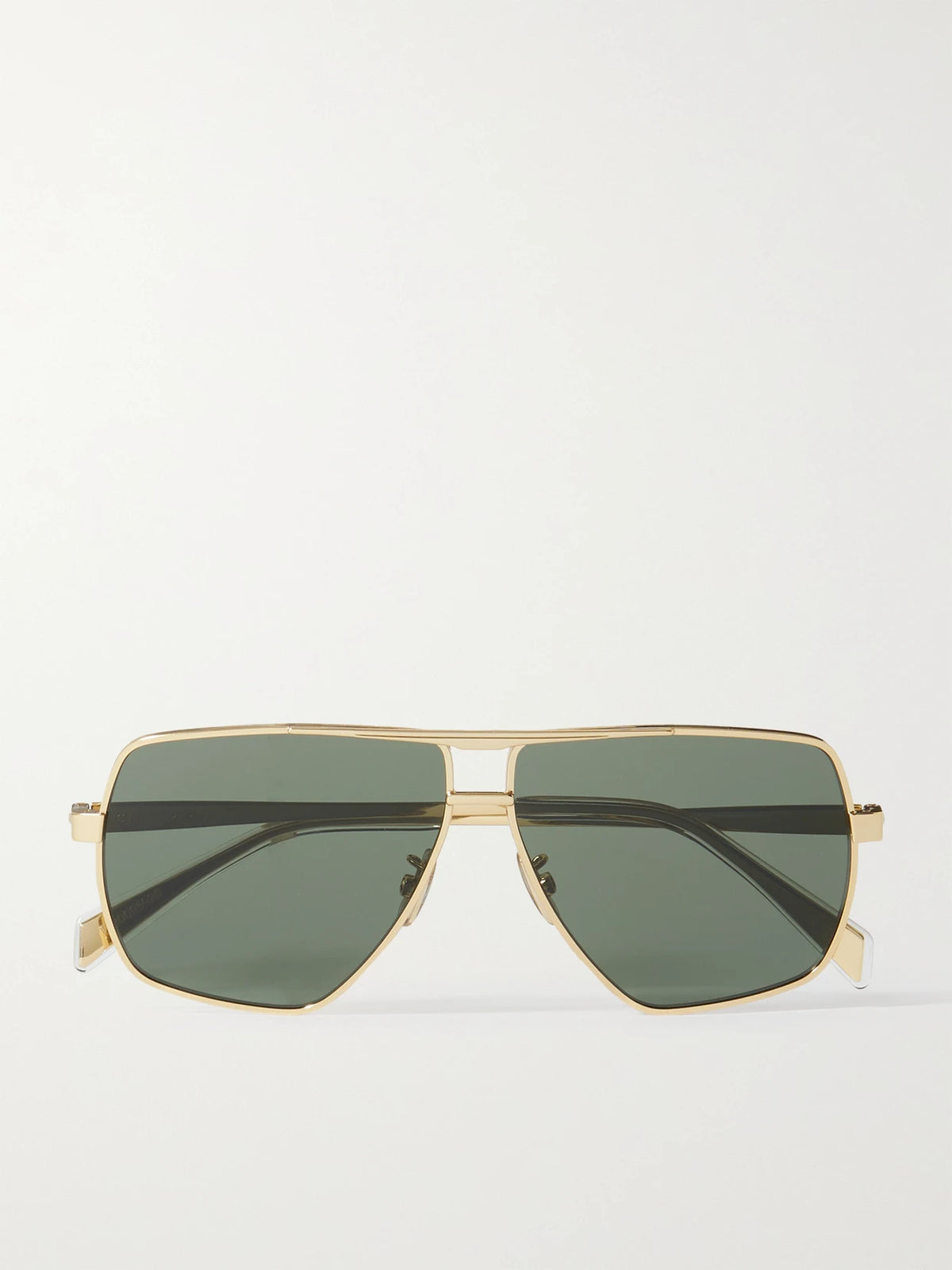Oversized Aviator-style Gold-tone Sunglasses
