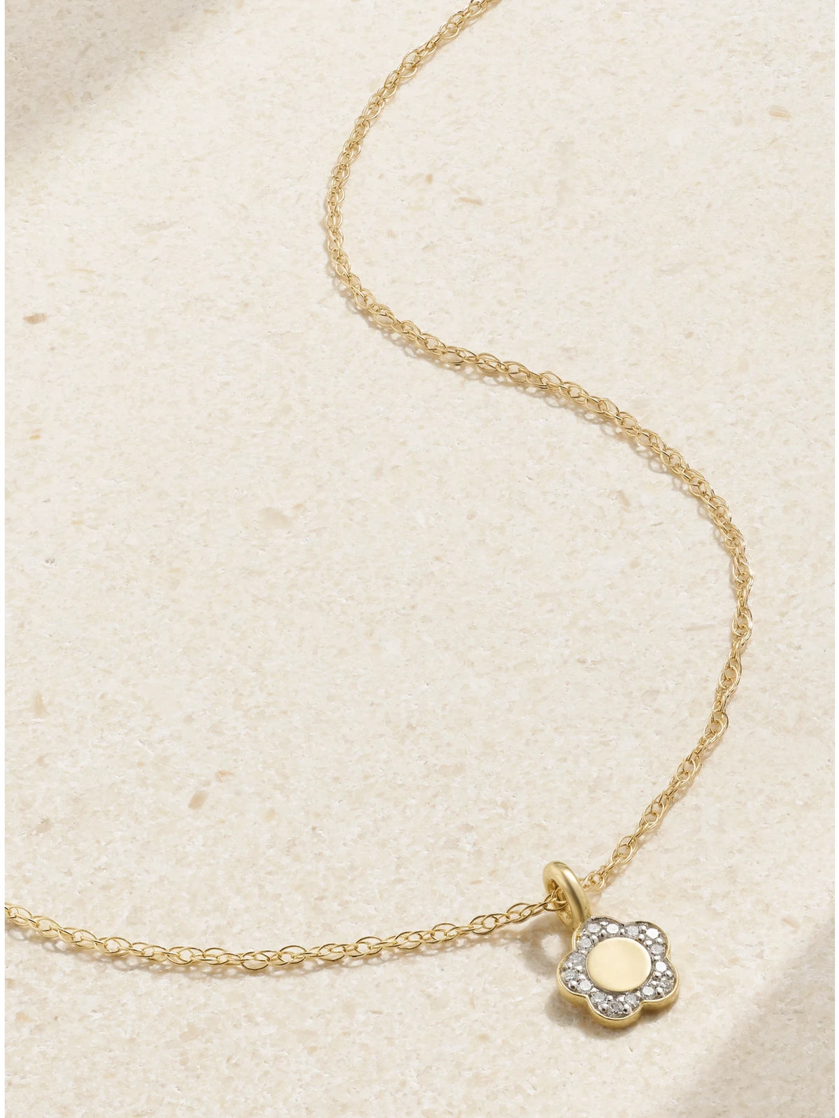 Flora Mini 14-karat Gold Diamond Necklace