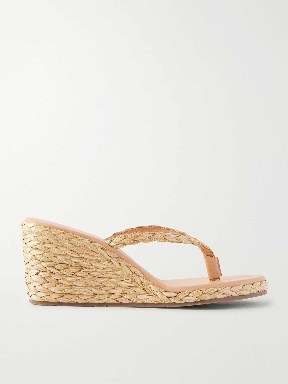 Etheria Woven Raffia Wedge