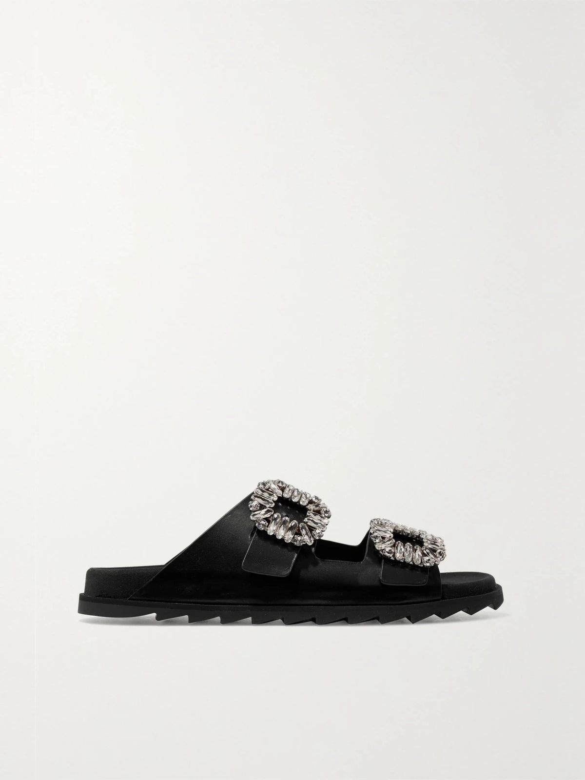 Slidy Viv Crystal-embellished Leather Slides
