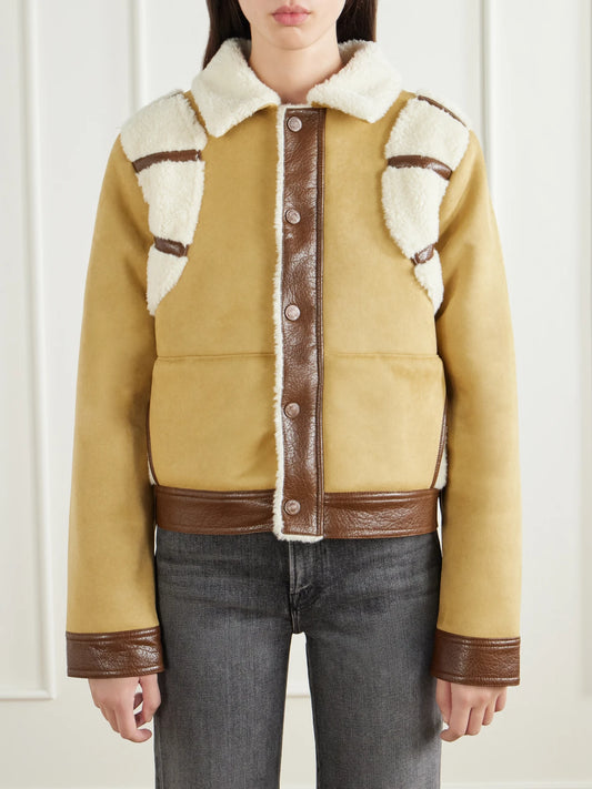 Mother The Tripper Puffer Plush-trimmed Jacket