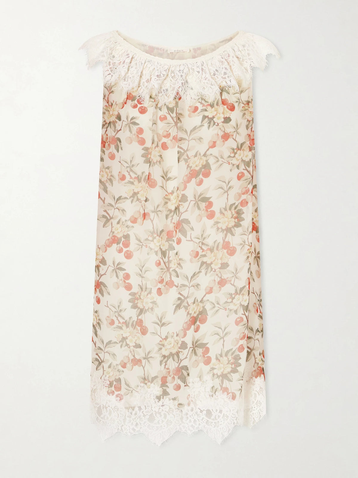 Paloma Lace-trimmed Floral-print Silk-chiffon Mini Dress