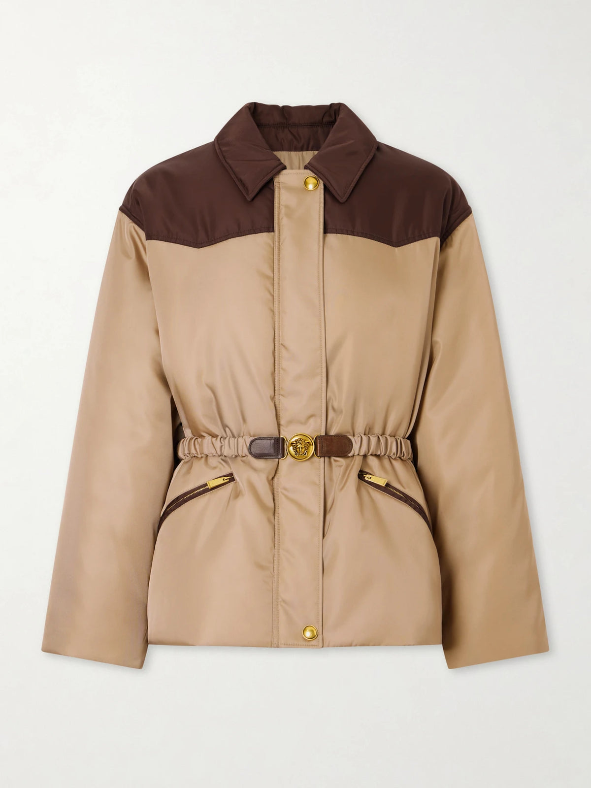 Versace Belted Padded Shell Jacket