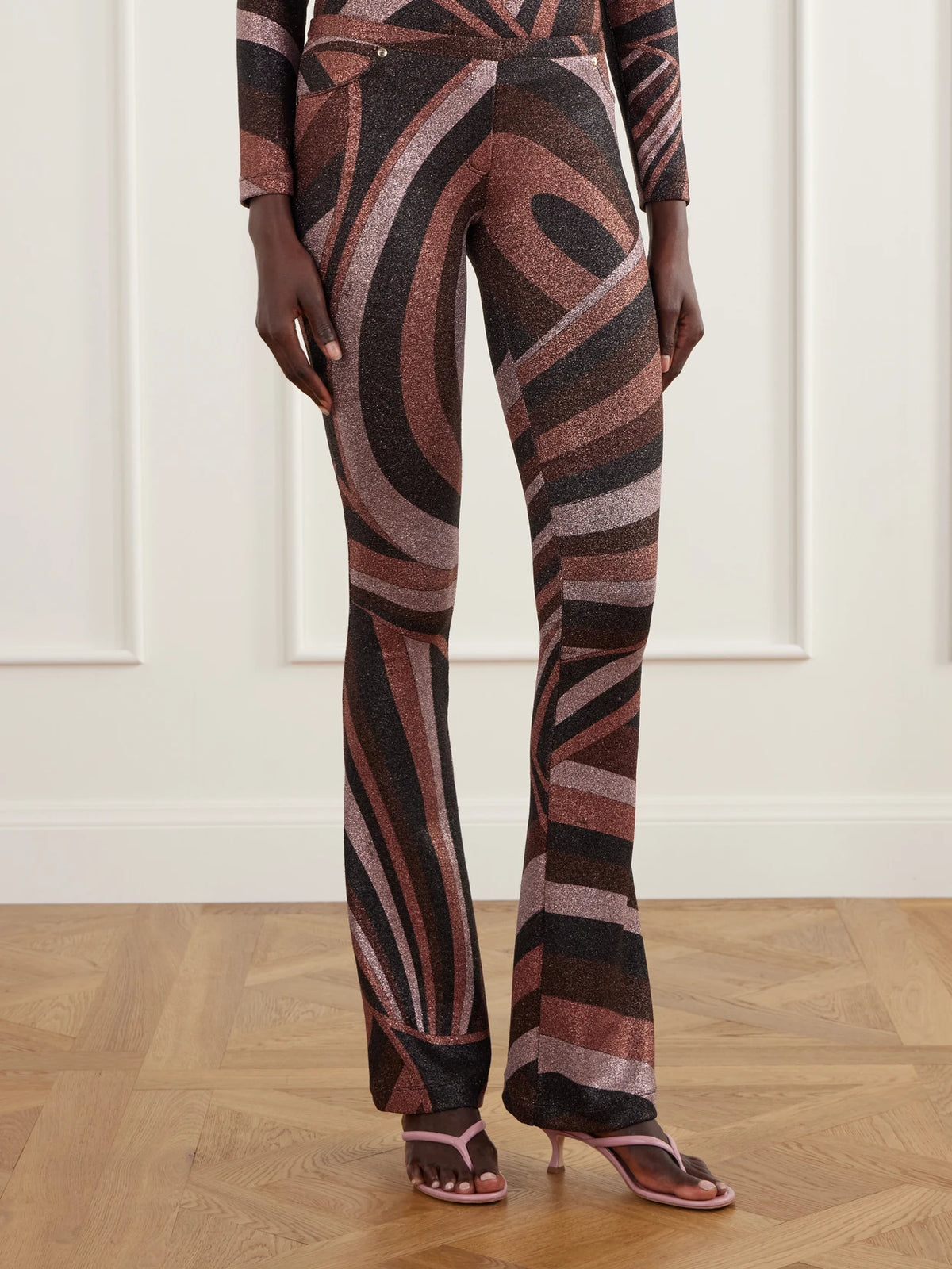PUCCI Printed Stretch-jersey Flared Pants