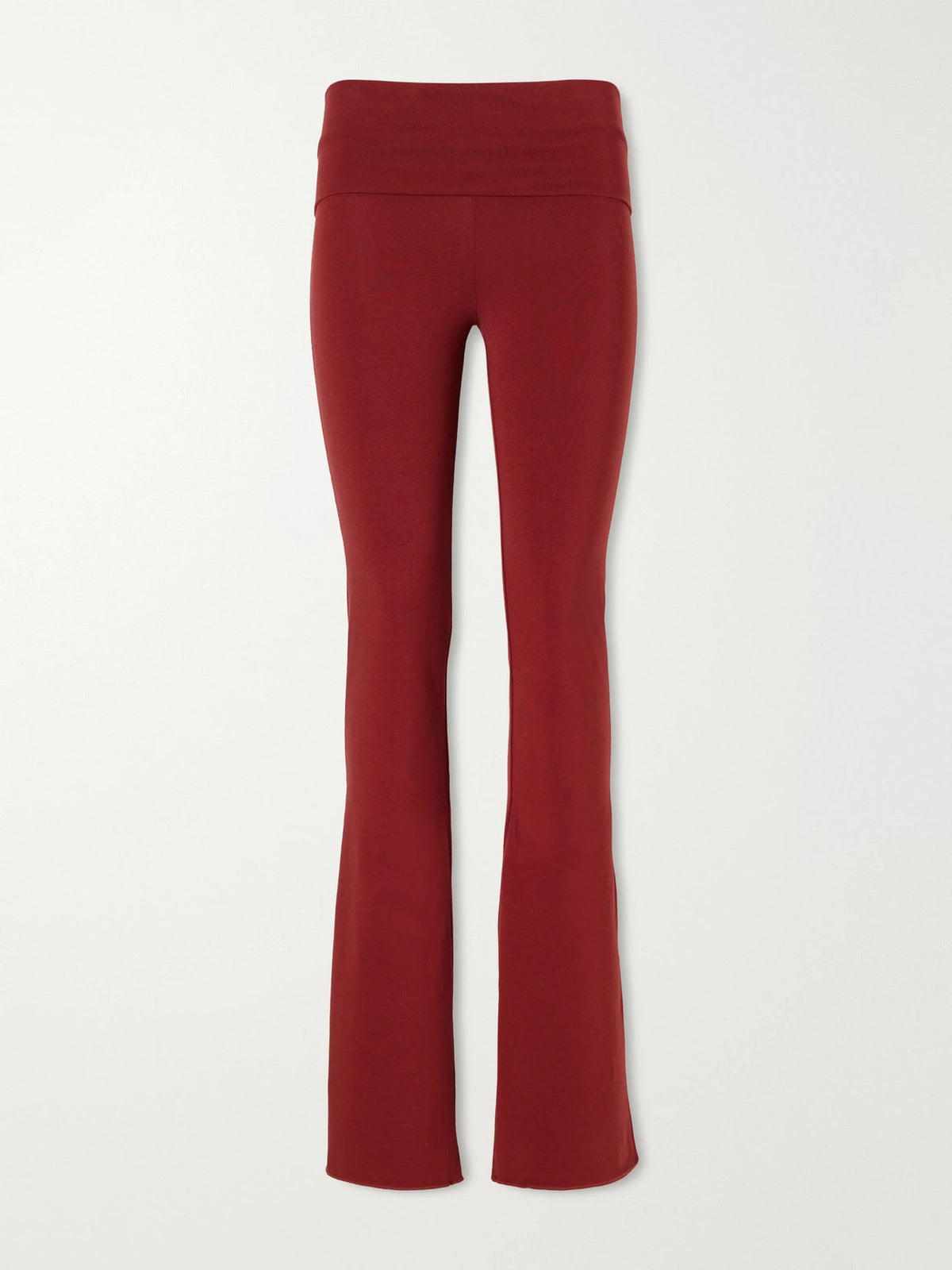 SKIMS Foldover Stretch-cotton Jersey Flared Pants