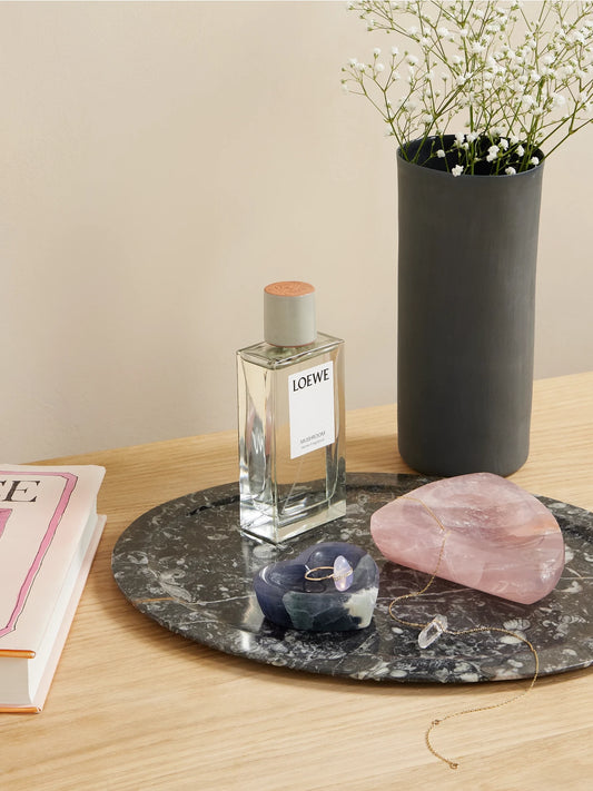 Image of Decor. Product name - Heart Small Fluorite Dish in Blue colour by brand - Jia Jia Home