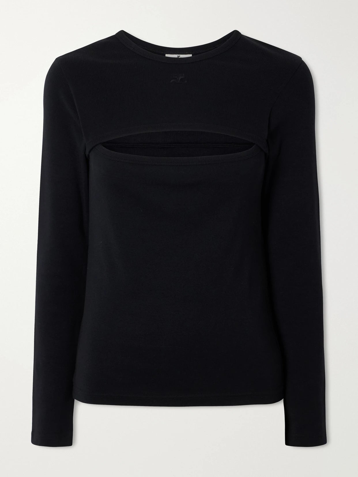 Slash Logo-embroidered Cut-out Cotton Shirt