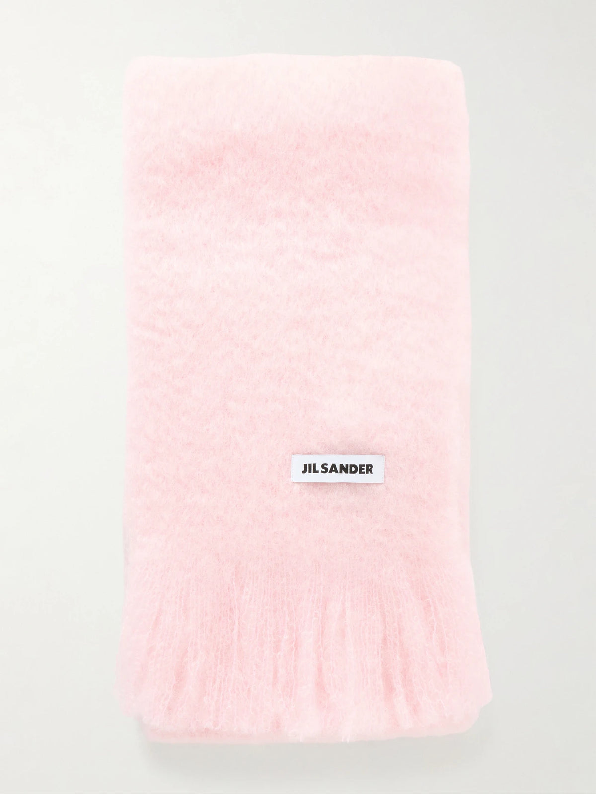Fringed Mohair And Wool-bend Scarf