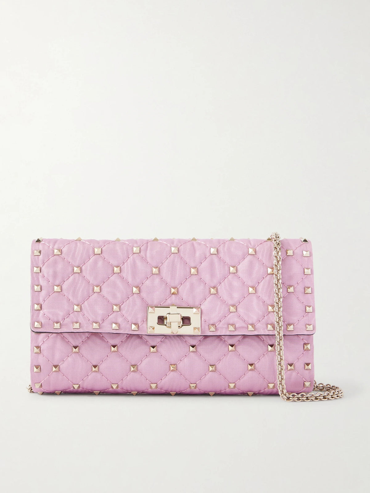 Rockstud Embellished Twill Shoulder Bag