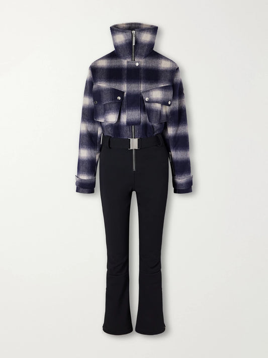 Cordova Telluride Belted Checked Wool-blend Ski Suit