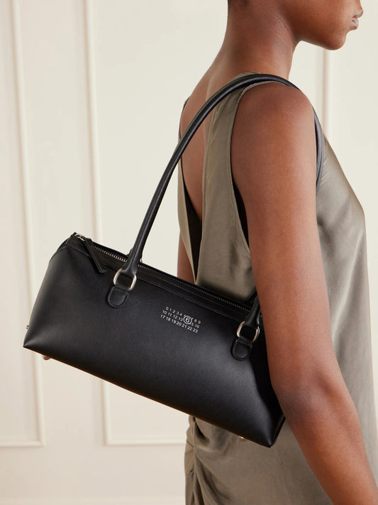 Image of Bags. Product name - Bauletto J Medium Leather Shoulder Bag in Unknown colour by brand - MM6 MAISON MARGIELA