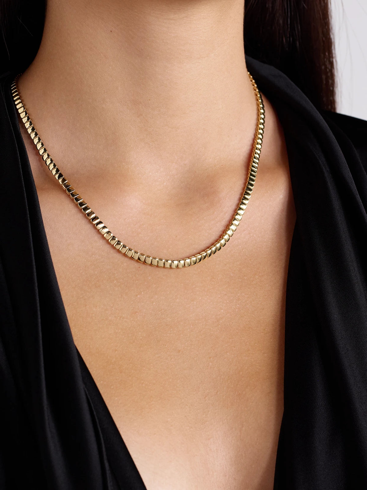 Image of Necklaces. Product name - 18-karat Gold Necklace in Multi colour by brand - Anita Ko