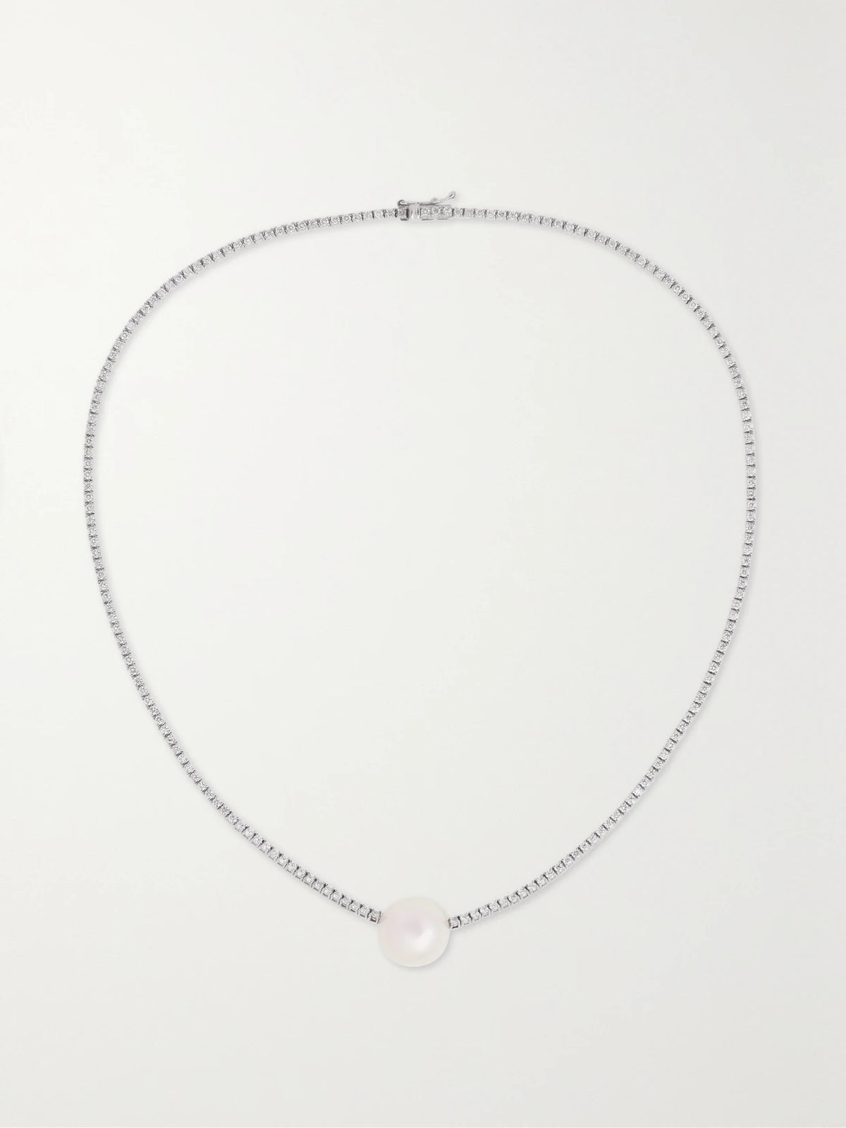 Eve 18-karat White Gold, Pearl And Diamond Necklace